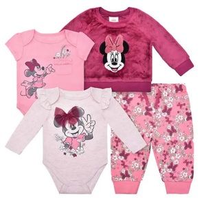 Minnie Infant Girls 4-piece Plush Set